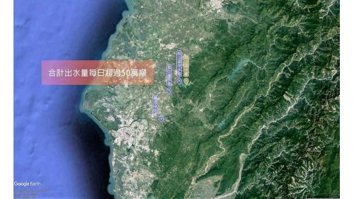 ：由烏山頭水庫供應原水的三座淨水場，包括烏山頭、潭頂及曾文淨水場，合計出水量每日超過50萬噸。