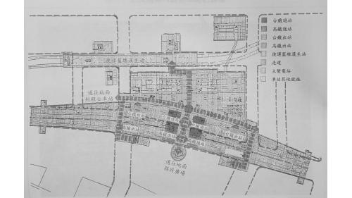 臺北市區鐵路地下化第三期工程「萬板專案」板橋車站穿堂層平面圖