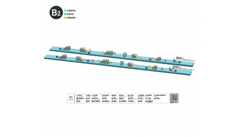 臺北市區鐵路地下化板橋新站地下二樓平面圖