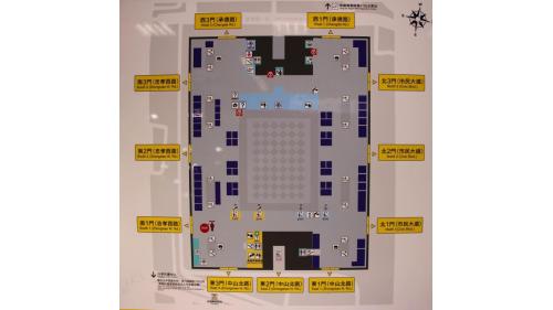臺北市區鐵路地下化第一期工程臺北車平面圖。