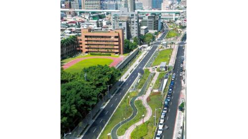 圖/南港專案完工平面幹道(原鐵路行駛路廊)。