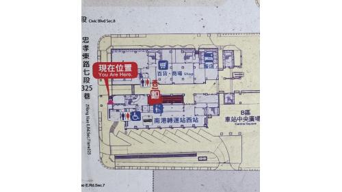 臺北市區車站鐵路地下化第四期東延南港工程「南港專案」新南港車站Ｂ棟平面圖