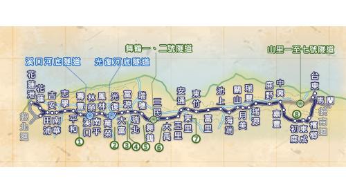 東線鐡路拓寬工程分8個區段改線，以及興建2座河底隧道、並另興建9座隧道。
 