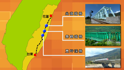 花東線鐵路全線電氣化三座橋樑改建工程