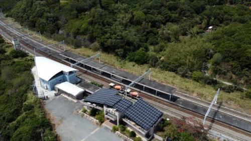 南迴鐵路電氣化南廻線沿線車站古莊車站(號誌站)俯瞰