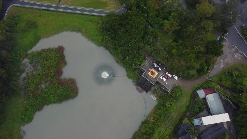 民國時代台南地區公共給水烏山頭水庫烏山嶺引水隧道西口堰俯瞰圖