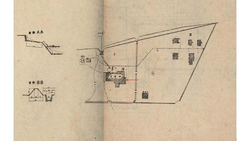 日治時代高屏地區公共給水打狗水道竹寮取水站設施平面圖
