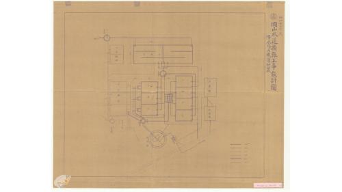 日治時代高屏地區公共給水岡山水道擴張設計圖