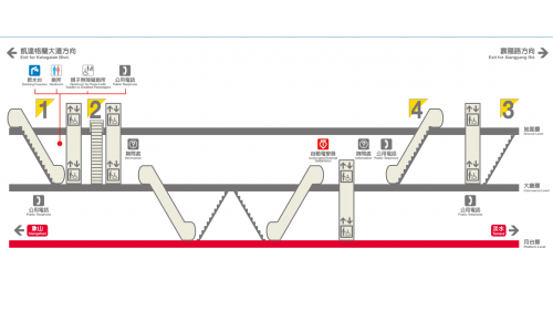 台北捷運信義線地下段台大醫院站(R09)剖面相關位置圖