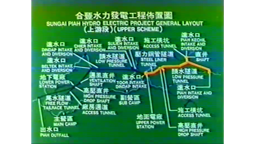 馬來西亞合豐水力電廠工程上游段佈置圖