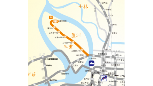 台北捷運系統蘆洲線路線圖