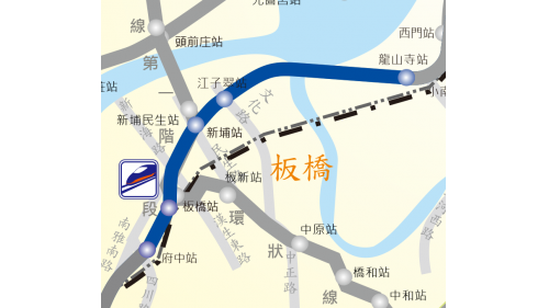 台北捷運系統板南線(BL)路線圖