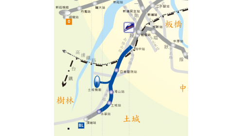 台北捷運系統板南線(BL)路線圖