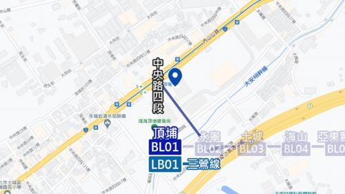 捷運板南線(土城線延伸頂埔段) 頂埔站(BL01)位置圖