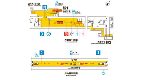 捷運板南線土城線沿線車站土城站(BL03)平面圖