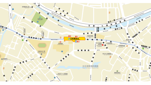 捷運板南線土城線沿線車站亞東醫院站(BL05)地理位置圖