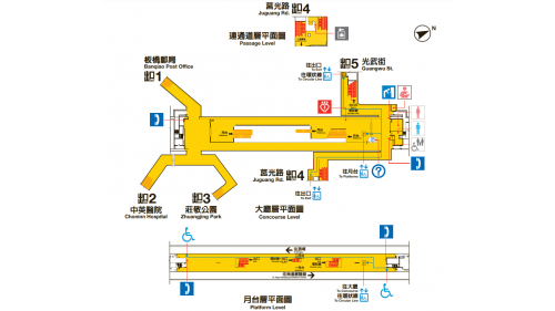 捷運板南線板橋線沿線車站新埔站(BL08)平面圖