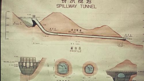 大甲溪流域德基水庫排洪隧道剖面圖