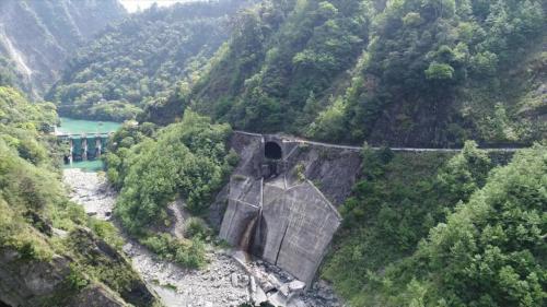 大甲溪流域德基水庫排洪隧道出水口