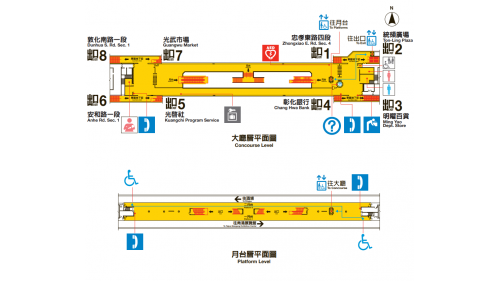 捷運板南線南港線忠孝敦化站(BL16)平面圖