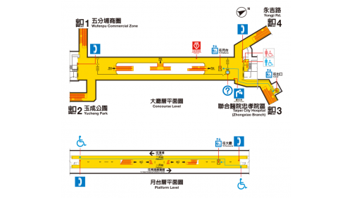 捷運板南線南港線後山埤站(BL20)平面圖