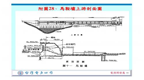 大甲溪流域馬鞍水庫平面圖