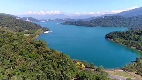 明湖抽蓄水力發電工程明湖電廠上池日月潭空拍照