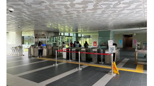 貓空纜車動物園南站驗票閘門