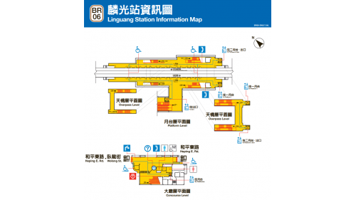 捷運木柵線沿線車站麟光站(BR06)平面圖