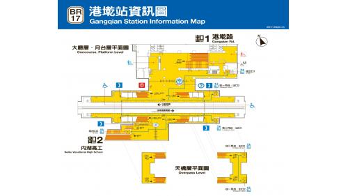 捷運內湖線沿線車站港墘站(BR17)平面圖