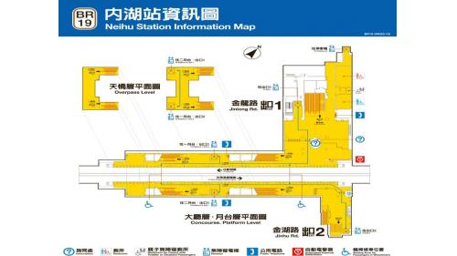 捷運內湖線沿線車站內湖站(BR19)平面圖