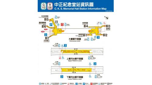 捷運松山新店線之小南門線中正紀念堂站(G10/R08)平面圖