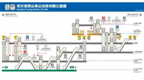 捷運松山新店線之松山線南京復興站(G16/BR11)平面圖