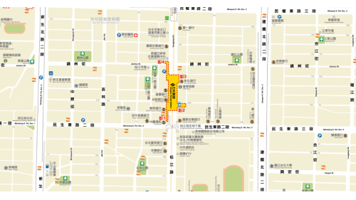 捷運中和新蘆線新莊線台北市段沿線車站-行天宮站(O09)位置圖