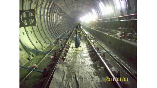 桃園機場捷運線主要結構施工-軌道工程施工作業