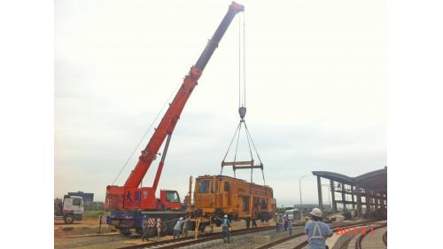 桃園機場捷運線主要結構施工-軌道工程施工作業