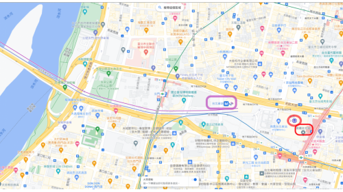 桃園機場捷運沿線車站-台北車站(A1)位置圖