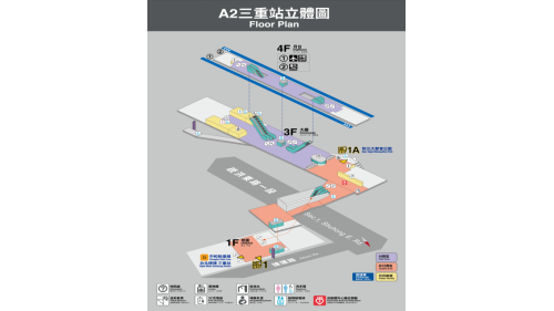 桃園機場捷運沿線車站-三重站(A2)(O15)立體圖