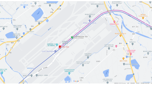 桃園機場捷運沿線車站-機場第二航廈站 (A13)位置圖