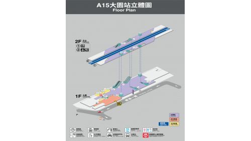 桃園機場捷運沿線車站-大園站(A15)立體圖