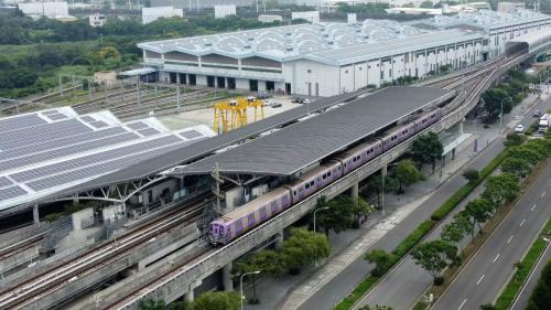 桃園機場捷運沿線車站-領航站(A17)空拍俯瞰圖