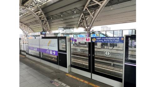 桃園機場捷運沿線車站-桃園高鐵站(A18)站體設施-月台層