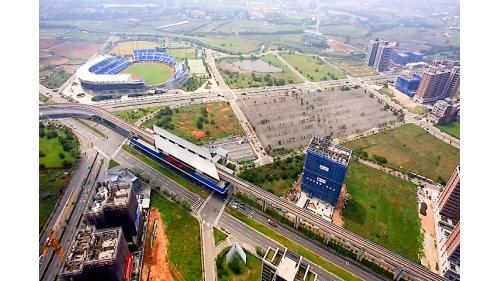 桃園機場捷運沿線車站-桃園體育園區站(A19)俯瞰圖