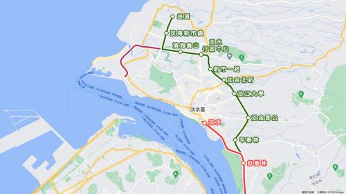 淡海輕軌綠山線全貌