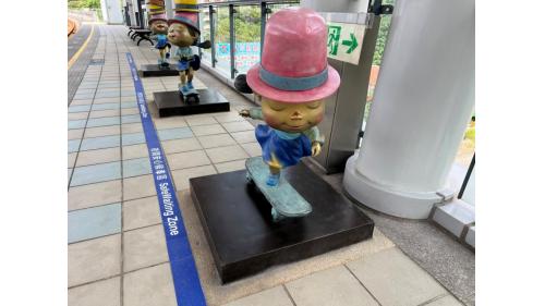 淡海輕軌綠山線沿線車站-淡金鄧公站-公共藝術作品