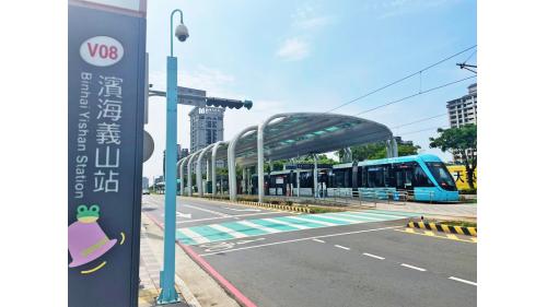 淡海輕軌綠山線沿線車站-濱海義山站-位於濱海路二段