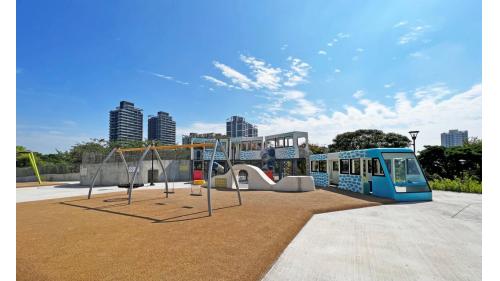 淡海輕軌綠山線沿線車站-淡海新市鎮站周邊-公23號公園