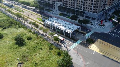 淡海輕軌綠山線沿線車站-崁頂站-位於沙崙路二段