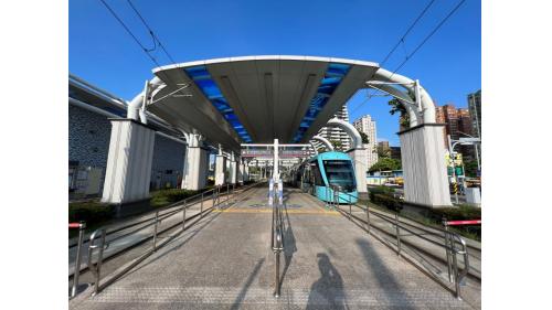 淡海輕軌藍海線沿線車站-淡水漁人碼站-站體設施
