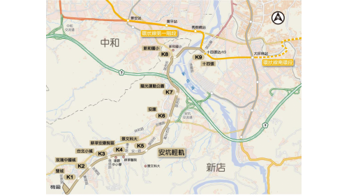 安坑輕軌路網圖